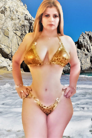 Golden Tiger Bikini Set