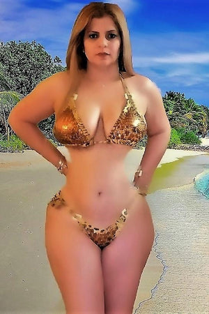 Golden Tiger Bikini Set