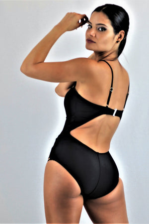 Glamour Monokini (Black) Large / Black Monokinis