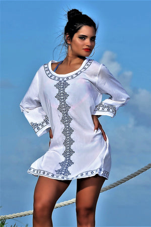 Thailand Tunic One Size / White Cover Ups
