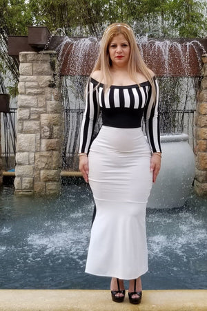 Zebra Dress Small / Black & White Trending