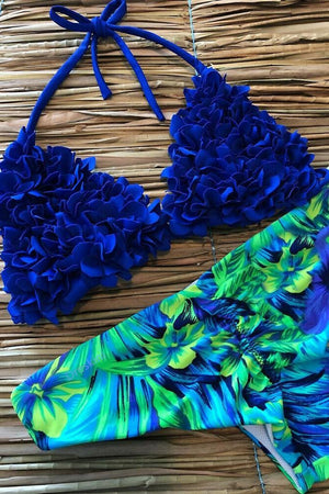The Taste Of Color Bikini Set (Multicolor-Royal Blue)